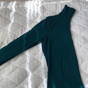 Dark electric blue turtle neck shirt